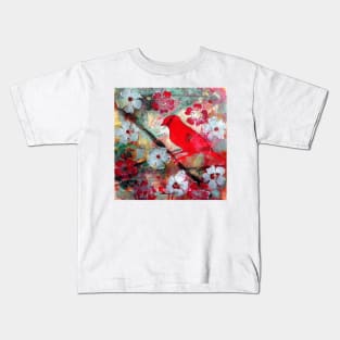 Red Bird Singing Kids T-Shirt